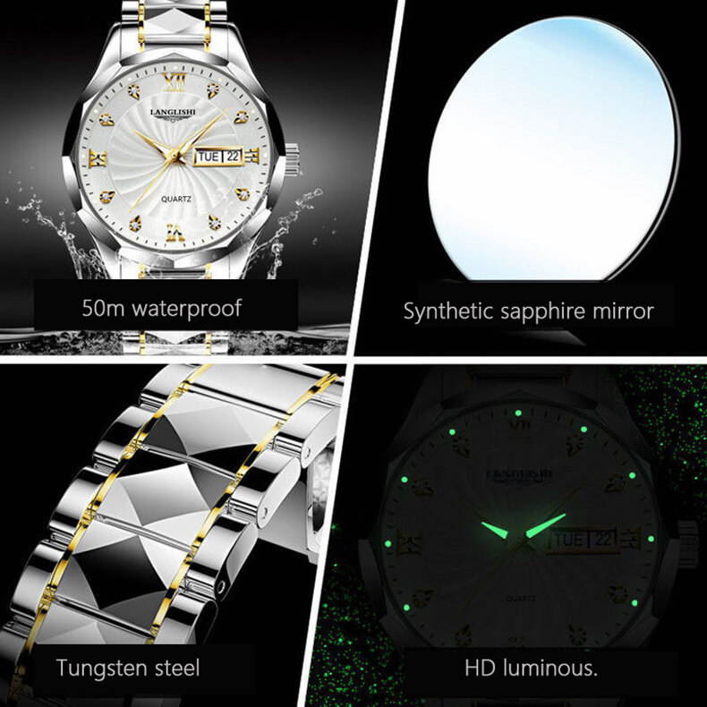 LANGLISHI Waterproof Luminous Quartz Watch 3169 - ICONIC SHOP
